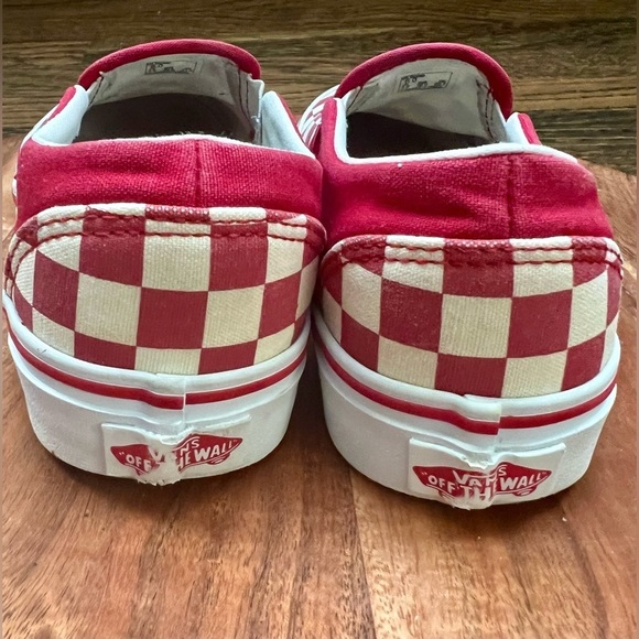 Vans Checkerboard Slip On Red Women size 6 - Picture 5 of 5
